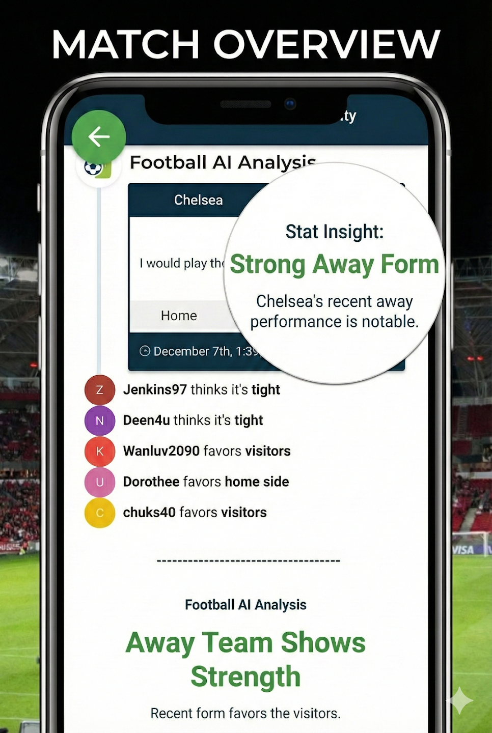 Football AI — stats and records screen